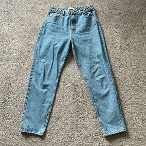 Zara light wash mom jeans